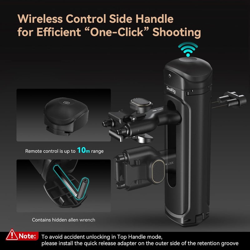 SMALLRIG Single Handheld Phone Cage Kit for iPhone 15 Pro Max, Mobile Video Rig Cage Kit with Wireless Quick Release Handle for Video Recording/YouTube/Live Streaming/Vlog - 4393 - Image 4